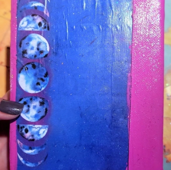 Magical Spell Book Mini Grimoire Handmade Book Journal Rainbow Pages Chunky Book - Picture 11 of 13